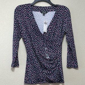 Lauren Ralph Lauren top with 3 quarter sleeves, size S